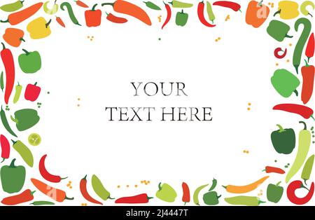 Motivo dei peperoni, sfondi illustrazione vettoriale Illustrazione Vettoriale