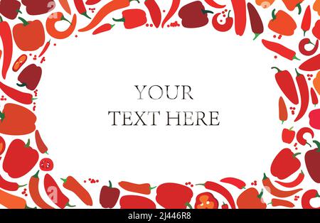 Motivo dei peperoni, illustrazione vettoriale Illustrazione Vettoriale