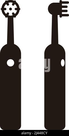 Icona dello spazzolino elettronico, illustrazione vettoriale Illustrazione Vettoriale