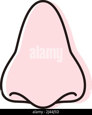 Icona naso, illustrazione vettoriale Illustrazione Vettoriale