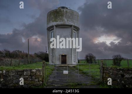 La vecchia torre d'acqua a East Prawle nel Devon meridionale Foto Stock