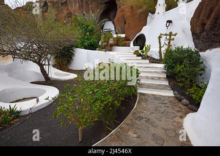 Museo, Museo Lagomar, Ehemaliges Wohnhaus des Schauspielers Omar Sharif, gestaltet von César Manrique, Nazaret, Lanzarote, Kanarische Inseln, Spanie Foto Stock