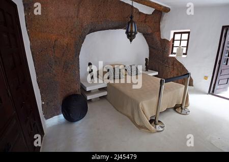 Museo, Museo Lagomar, Ehemaliges Wohnhaus des Schauspielers Omar Sharif, gestaltet von César Manrique, Nazaret, Lanzarote, Kanarische Inseln, Spanie Foto Stock