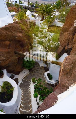 Museo, Museo Lagomar, Ehemaliges Wohnhaus des Schauspielers Omar Sharif, gestaltet von César Manrique, Nazaret, Lanzarote, Kanarische Inseln, Spanie Foto Stock