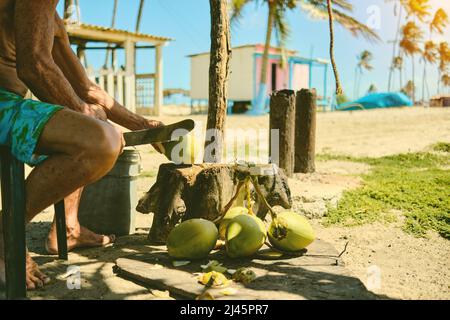 Isola paradisiacale dei Caraibi - Cayo Sombrero - Morrocoy, Venezuela. Vista aerea. Foto Stock