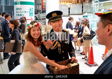 Giappone. Tokyo. Matrimonio nel distretto di Shibuya Foto Stock