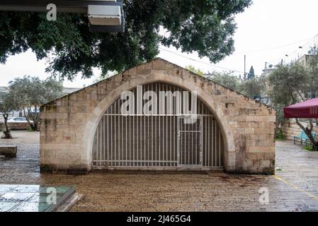 Esterno della Chiesa Greco-Ortodossa dell'Annunciazione, Nazareth, Israele la Chiesa Greco-Ortodossa dell'Annunciazione, conosciuta anche come l'Orso Greco Foto Stock