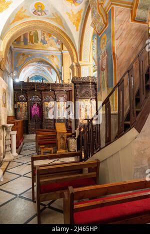 Chiesa Greco-Ortodossa dell'Annunciazione, Nazareth, Israele la Chiesa Greco-Ortodossa dell'Annunciazione, conosciuta anche come Chiesa Greco-Ortodossa di S. Foto Stock