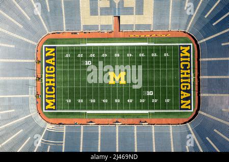 Michigan Stadium, University of Michigan, sede del Wolverines NCAA College Football Stadium, Ann Arbor, MI, USA Foto Stock