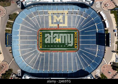 Michigan Stadium, University of Michigan, sede del Wolverines NCAA College Football Stadium, Ann Arbor, MI, USA Foto Stock