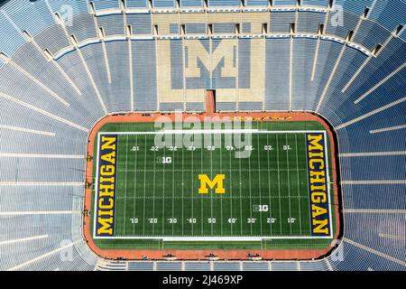 Michigan Stadium, University of Michigan, sede del Wolverines NCAA College Football Stadium, Ann Arbor, MI, USA Foto Stock