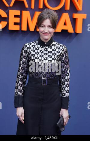 Kelly Macdonald arriva per la prima britannica di operazione mincemeat al cinema Curzon Mayfair nel centro di Londra. Data foto: Martedì 12 aprile 2022. Foto Stock