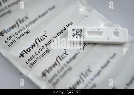 COVID-19 Self Test - Rapid Antigen Test - Stock Image Foto Stock