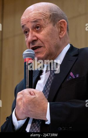 Ritratto del Ministro degli Affari Esteri Jean-Yves le Drian. Saint-Malo, Bretagna. Francia. Foto Stock