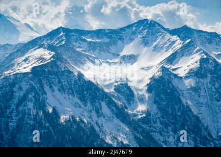 Val di Sole Pejo 3000, località sciistica di Pejo fonti, Parco Nazionale dello Stelvio, Trentino, Alpi Italia. Foto Stock