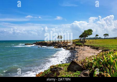 Costa settentrionale, Pointe Allegre, basse-Terre, Guadalupa, Antille minori, Caraibi. Foto Stock