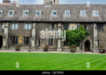 Regno Unito Inghilterra Cambridge. 14th.-secolo filoni, il Corpus Christi College. Foto Stock