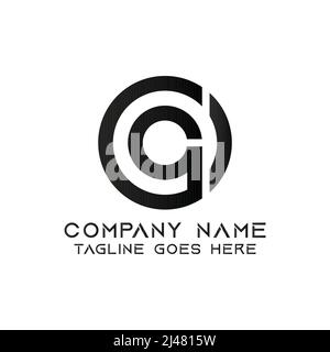 Modello di design del logo Letter GC. Questo logo è molto adatto per qualsiasi tipo di attività o settore che è impegnato in qualsiasi campo. Illustrazione Vettoriale