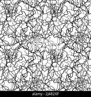 kintsugi art modello senza giunture di schegge e frammenti di schegge diverse con linee sottili. Illustrazione Vettoriale