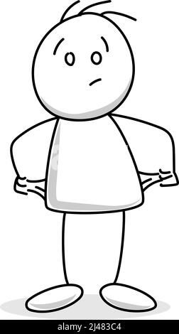 Disegno di stickman rotto Illustrazione Vettoriale
