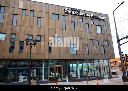 Twin Cities Habitat for Humanity Office building che fornisce case a prezzi accessibili. St Paul Minnesota, Stati Uniti Foto Stock