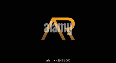 Design esclusivo e moderno del logo AR Illustrazione Vettoriale