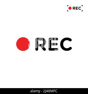 Registrazione schermo video. Avvio della registrazione video Illustrazione Vettoriale