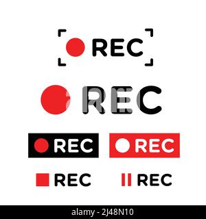 Pulsante di registrazione schermo video. Registrazione video Illustrazione Vettoriale