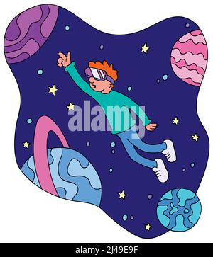 Realtà virtuale metaverse Illustrazione Vettoriale