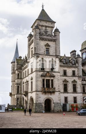 Castello di Dunrobin a Sutherland, Highland, Scozia, Regno Unito Foto Stock