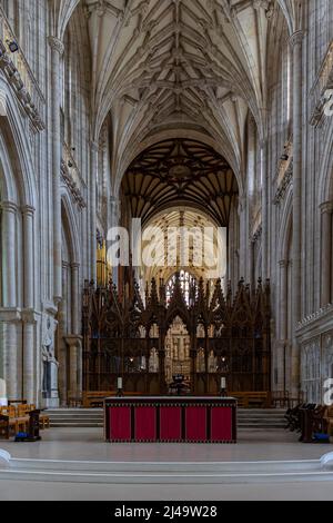 Foto della famosissima Winchester Cathedral in Hampshire Inghilterra . Foto Stock