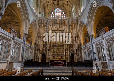 Foto della famosissima Winchester Cathedral in Hampshire Inghilterra . Foto Stock