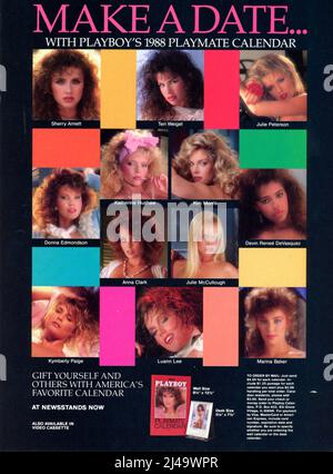 Annuncio della rivista 'Playboy' Vintage di novembre 1987, USA Foto Stock