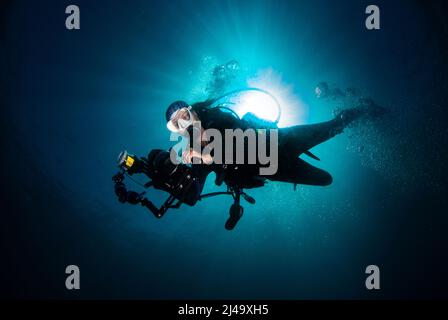 Fotografo subacqueo Foto Stock