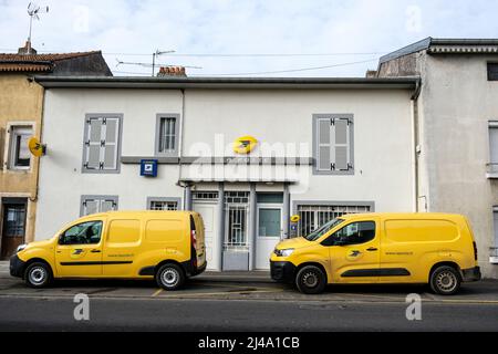 Francese post auto durante un postale roure Voiture postale francaise durant la tournee postale Foto Stock