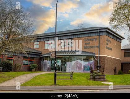 Alcester Library & Museum a Alcester, Warwickshire, Inghilterra. Foto Stock