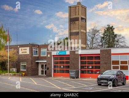 Stazione dei vigili del fuoco di Alcester su Soves Lane, Alcester, Warwickshire, Inghilterra. Foto Stock