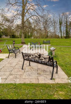Alcester War Memorial Field su gas House Lane. Foto Stock