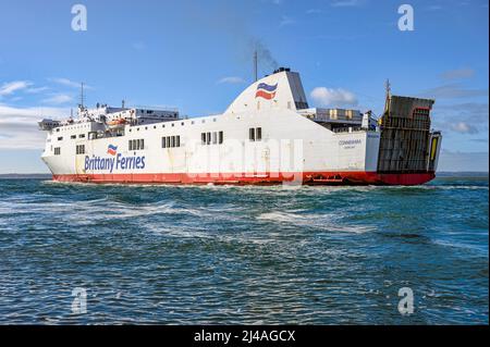 Connemara è un traghetto RO-RO Visentini noleggiato da Brittany Ferries che trasporta merci tra l'Irlanda e la Spagna - luglio 2021. Foto Stock