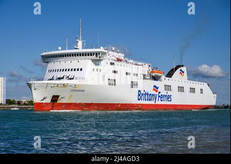 Connemara è un traghetto RO-RO Visentini noleggiato da Brittany Ferries che trasporta merci tra l'Irlanda e la Spagna - luglio 2021. Foto Stock