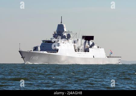 HNLMS Evertsen (F805) è una fregata per la difesa aerea gestita dalla Royal Netherlands Navy - gennaio 2017. Foto Stock