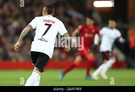 Liverpool, Inghilterra, 13th aprile 2022. Everton di Benfica durante la partita UEFA Champions League ad Anfield, Liverpool. Il credito dell'immagine dovrebbe leggere: Darren Staples / Sportimage Credit: Sportimage/Alamy Live News Foto Stock