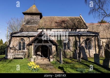 Chiesa di San Giovanni Battista a Woodhurst, Cambridgeshire Foto Stock