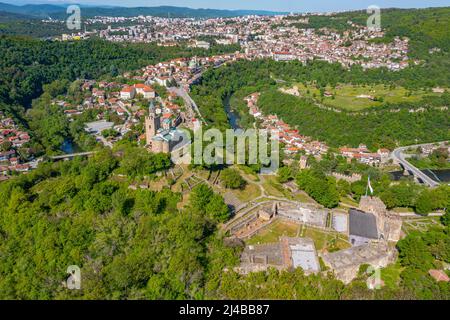 Panorama di Veliko Tarnovo in Bulgaria Foto Stock