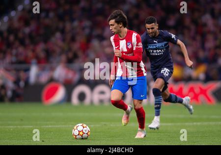Stadio Wanda Metropolitano, Madrid, Spagna. 13th Apr 2022. EUFA Champions League Football, Atletico Madrid versus Manchester City; Joao Felix Credit: Action Plus Sports/Alamy Live News Foto Stock