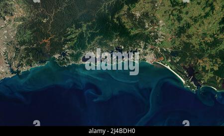 Antenna dell'Australia orientale compresa Newcastle, nuovo Galles del Sud Foto Stock