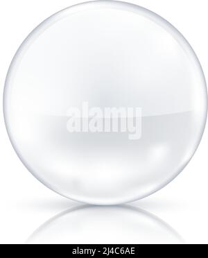 Badge Vector White isolato sul pavimento dello specchio Illustrazione Vettoriale