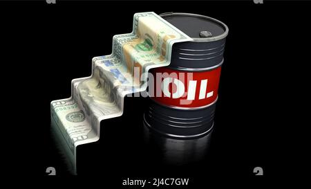Petrodollar - il prezzo del petrolio aumenta Foto Stock