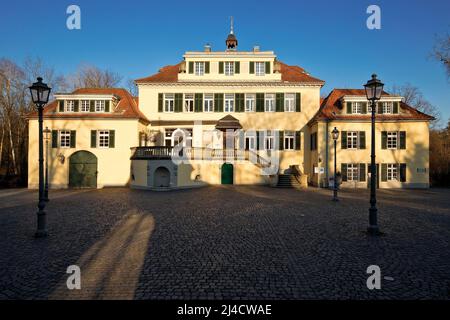 Eulenbroich Castle Manor House, Roesrath, Renania settentrionale-Vestfalia, Germania Foto Stock