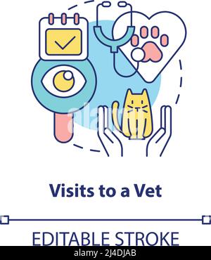 Visite al concetto di veterinario icona Illustrazione Vettoriale